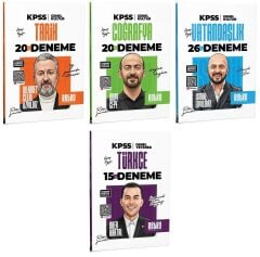 Retro 2026 KPSS Tarih + Coğrafya + Vatandaşlık + Türkçe 81 Deneme 4 lü Set Retro Yayıncılık