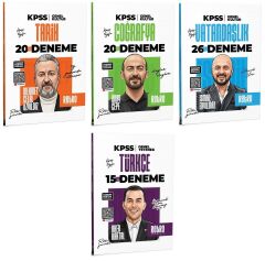 Retro 2026 KPSS Tarih + Coğrafya + Vatandaşlık + Türkçe 81 Deneme 4 lü Set Retro Yayıncılık
