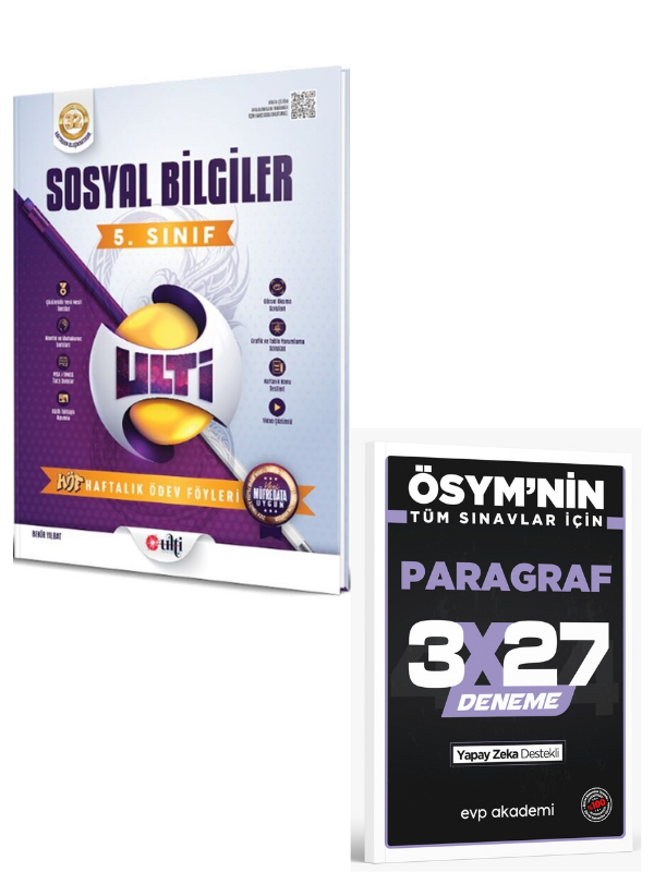 Ulti 2027 5. Sınıf Sosyal Bilgiler Haftalık Ödev Föyleri+ EVP Akademi Paragraf