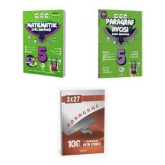 2027 Av 5. Sınıf Matematik + Paragraf Soru Avcısı Soru + anla kazan paragraf deneme 3'lü Set