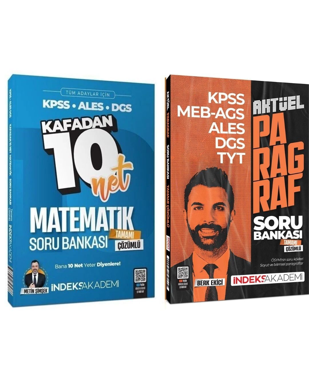 İndeks 2025 ALES Matematik + Paragraf Soru Bankası 2 li Set - Metin Şimşek, Berk Ekici İndeks