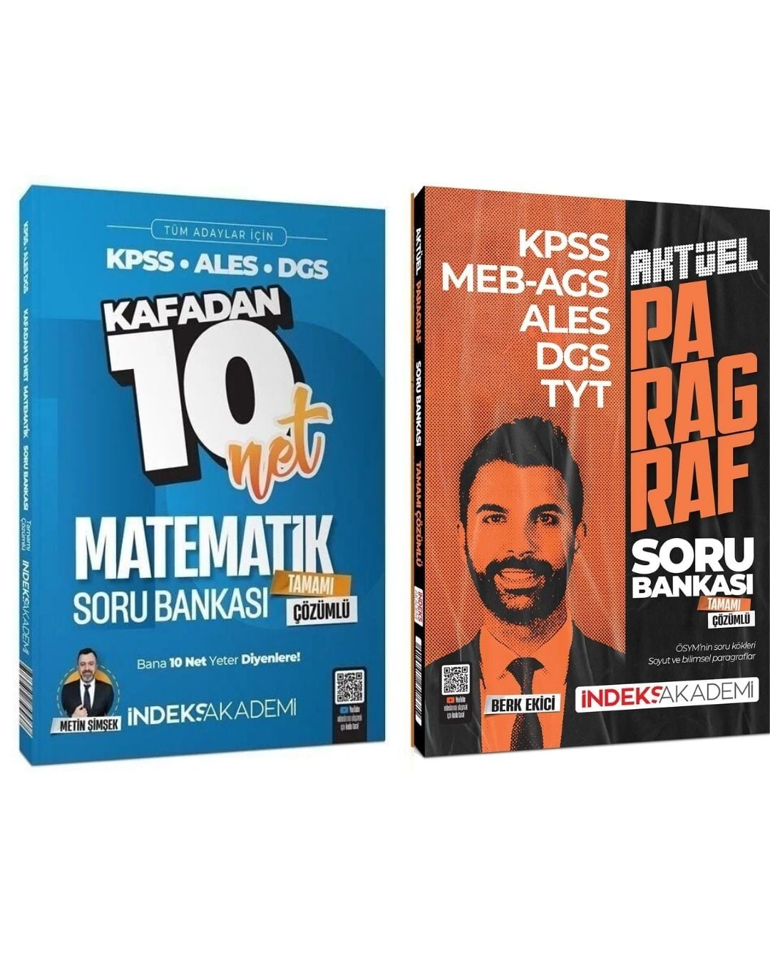 İndeks 2025 ALES Matematik + Paragraf Soru Bankası 2 li Set - Metin Şimşek, Berk Ekici İndeks