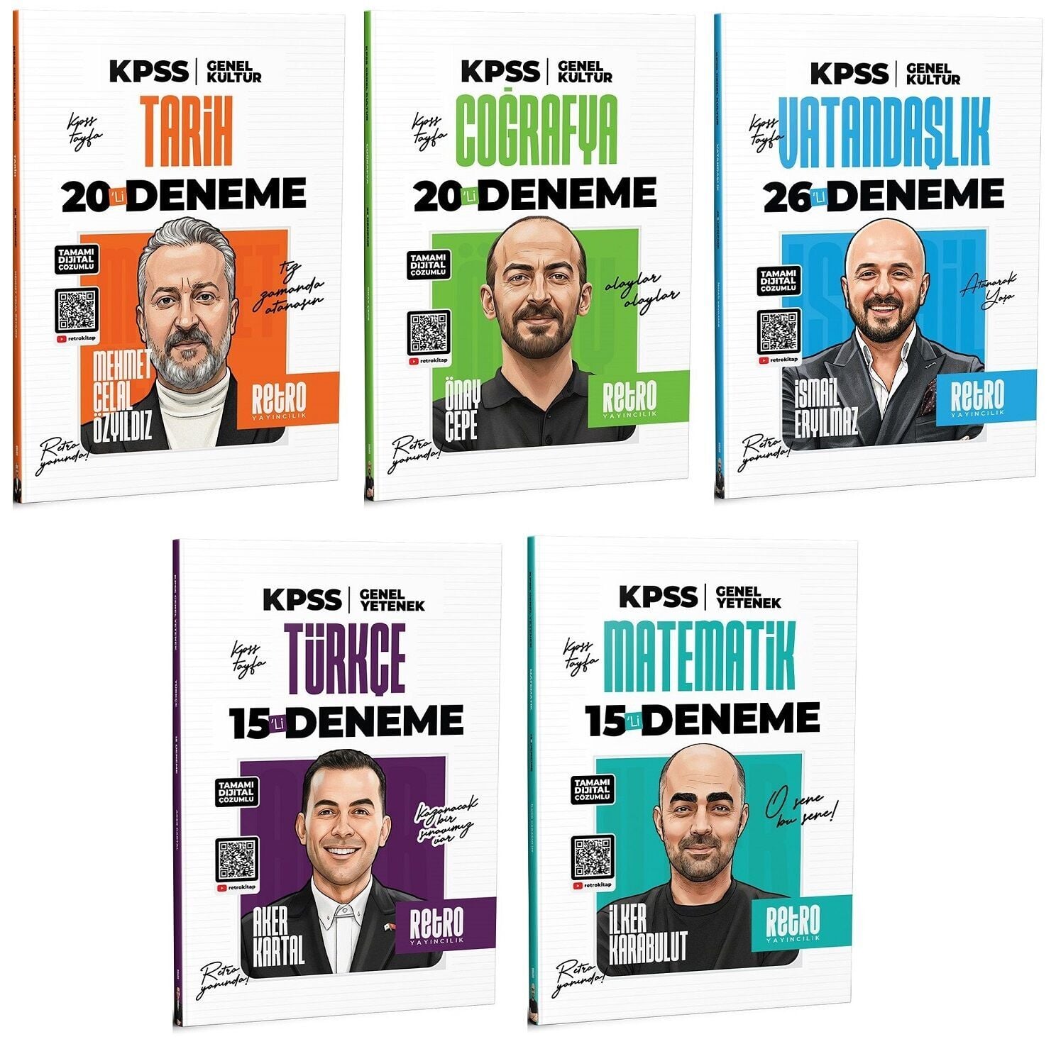 Retro 2026 KPSS Genel Yetenek Genel Kültür 96 Deneme 5 li Set Retro Yayıncılık