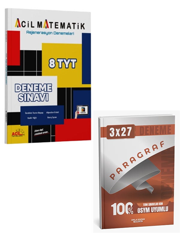 Acil 2027 TYT Rejenerasyon 8 li Denemeleri+Anla Kazan Paragraf Deneme
