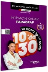 Marka KPSS MEB AGS TYT MSÜ DGS ALES İhtiyacın Kadar Paragraf 10 da 30 Soru Bankası