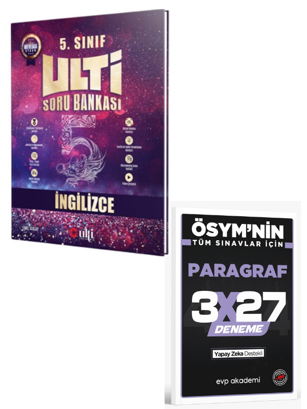Ulti 2027 5. Sınıf İngilizce Soru Bankası+ EVP Akademi Paragraf