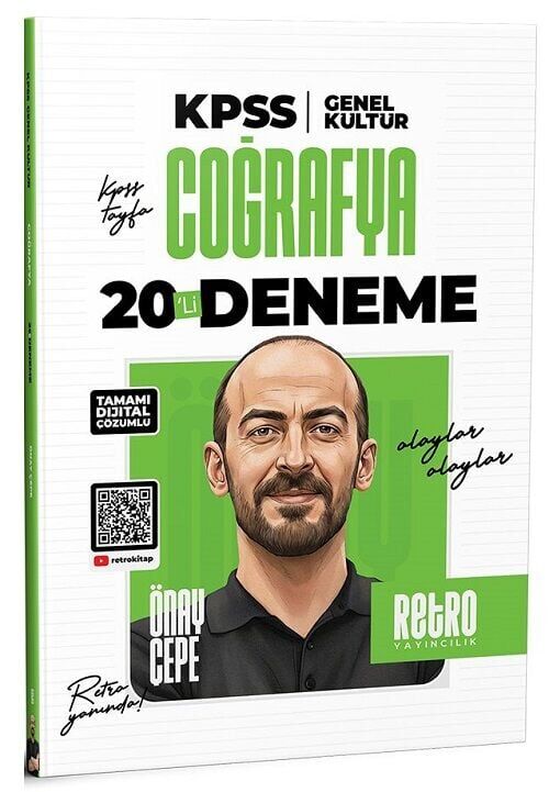 Retro 2026 KPSS Coğrafya 20 Deneme Çözümlü - Önay Çepe Retro Yayıncılık