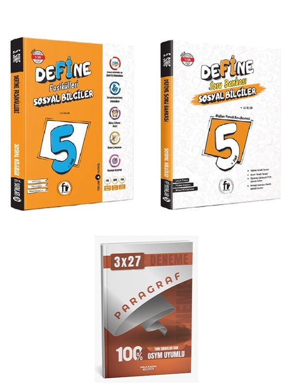 Anla Kazan + Fi Maarif Model 5. Sınıf Define Sosyal Bilgiler Fasikülleri Konu + Soru + Paragraf De