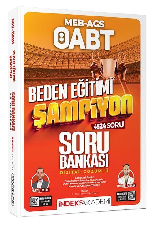 İndeks Akademi 2026 ÖABT MEB-AGS Beden Eğitimi Şampiyon Soru Bankası Çözümlü - Murat Aydın İndeks Akademi Yayıncılık