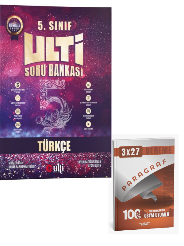 Ulti 2027 5. Sınıf Türkçe Soru Bankası+ EVP Akademi Paragraf