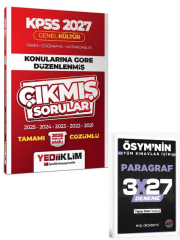 Yediiklim 2027 KPSS Genel Kültür Çıkmış Sorular Konularına Göre Çözümlü+ EVP Akademi Paragraf