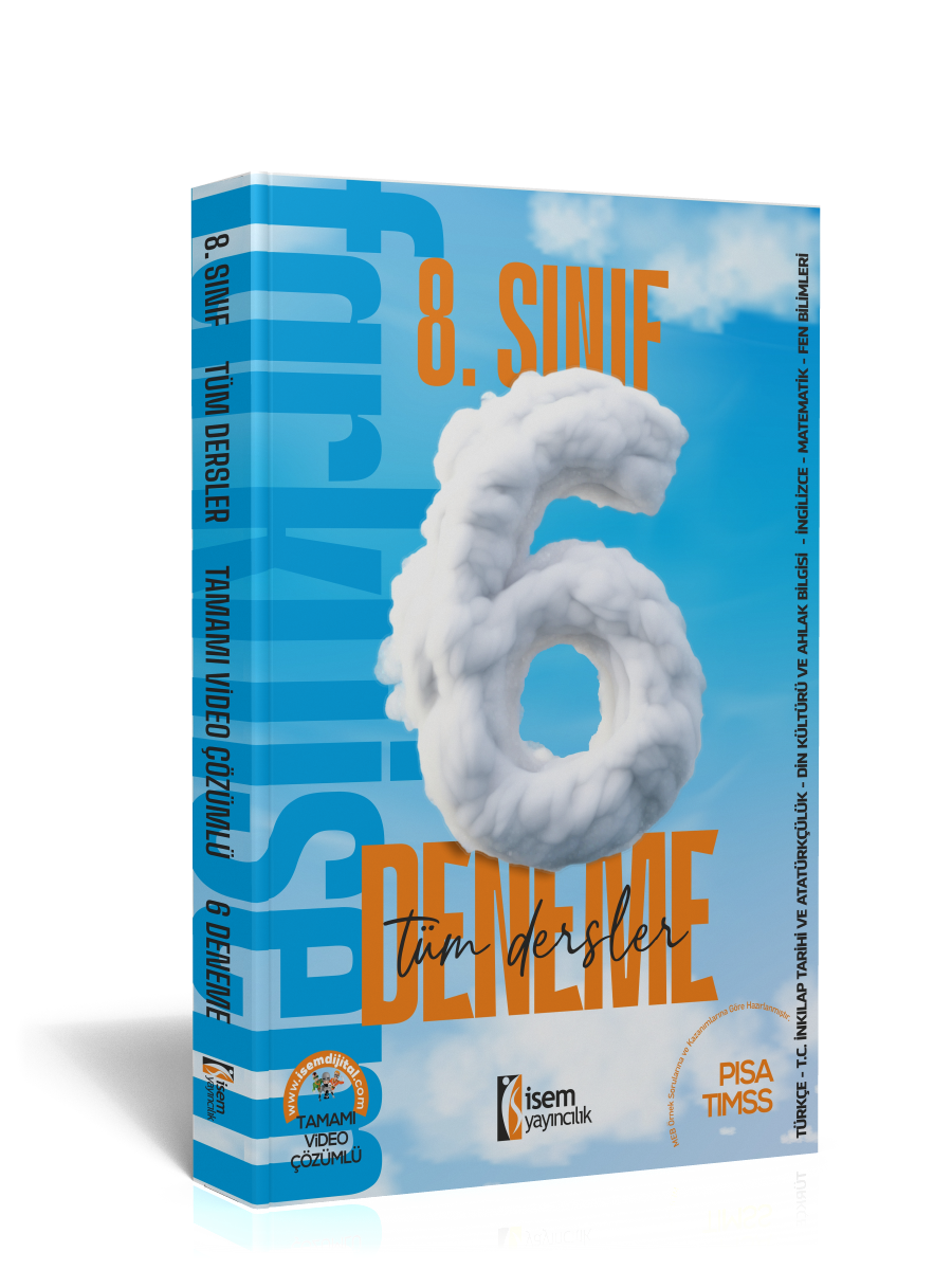 İsem 8. Sınıf Tüm Dersler Farklı İsem 6 Deneme Video Çözümlü İsem Yayıncılık