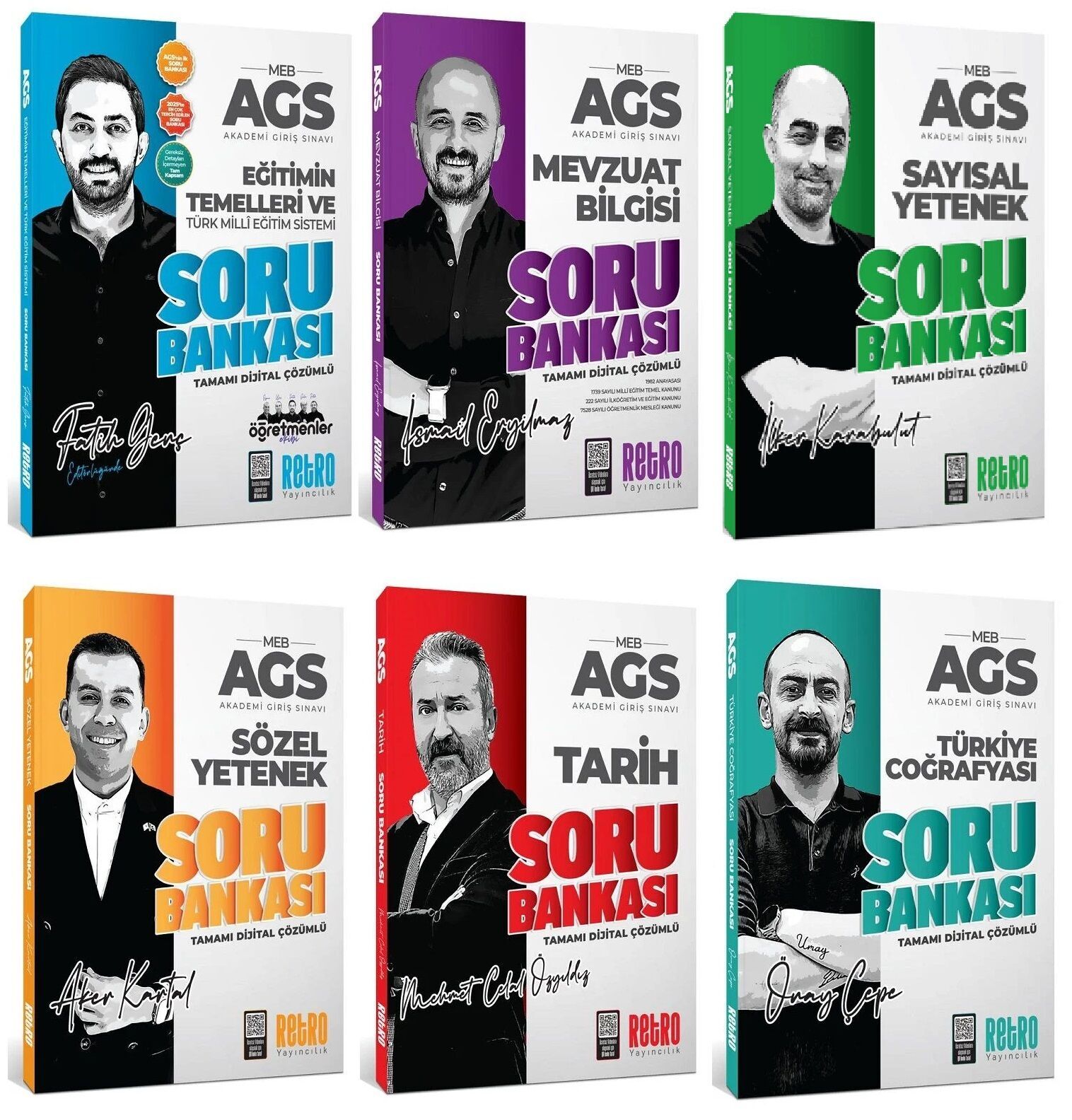 YENİ AGS - Retro 2026 MEB-AGS Tüm Dersler Soru Bankası 6 lı Set Retro Yayıncılık