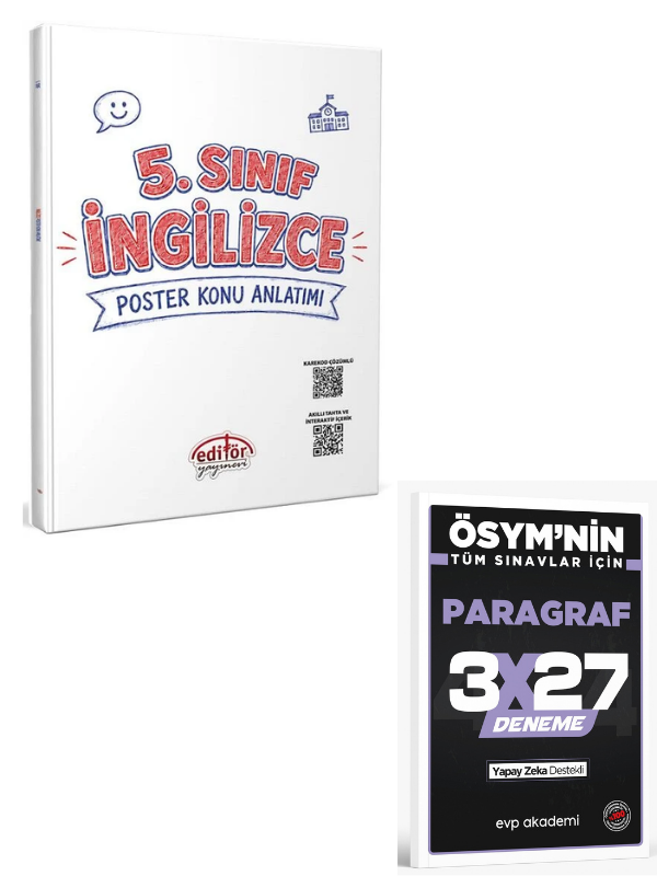 Editör 2027 5. Sınıf İngilizce Poster Konu Anlatımı+EVP Akademi Paragraf