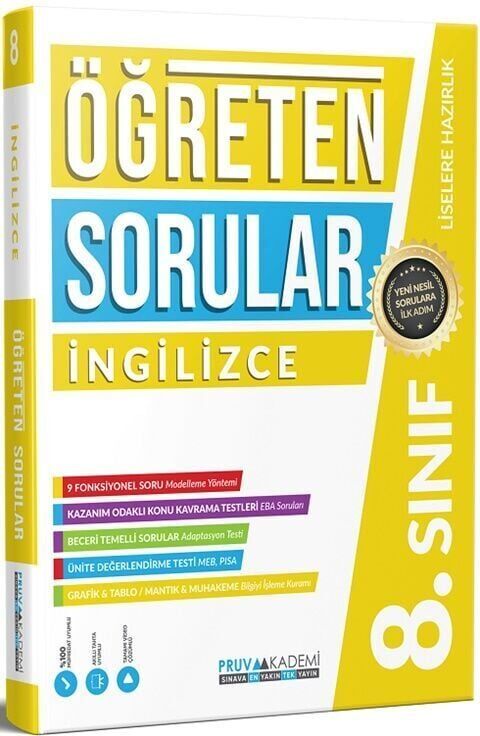 Pruva Akademi 8. Sınıf İngilizce Öğreten Soru Bankası