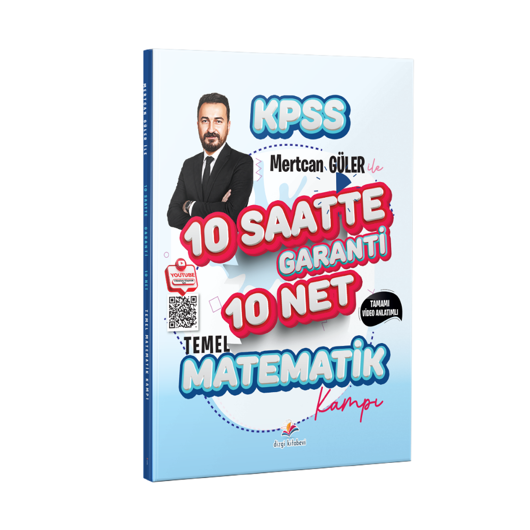 Dizgi Kitap 2026 KPSS Mertcan Güler ile Tamamı Video Anlatımlı 10 Saatte Garanti 10 Net Temel Matematik Kampı