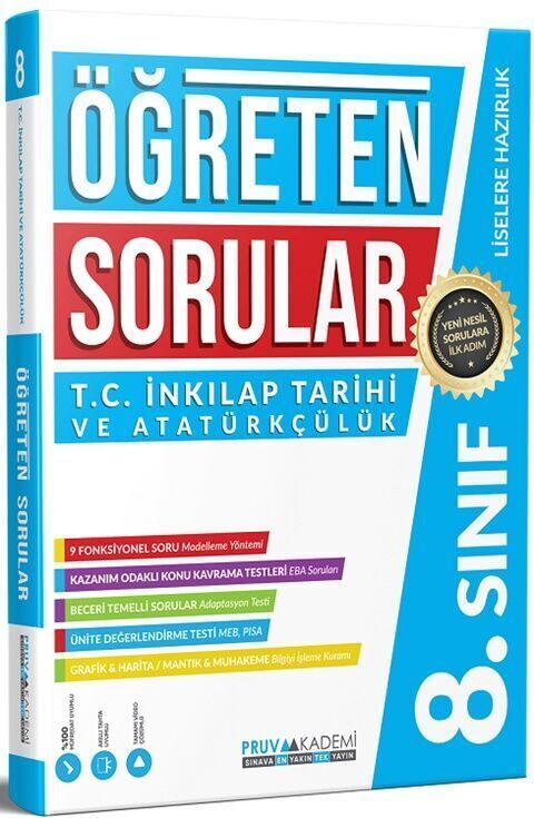 Pruva Akademi 8. Sınıf T.C. İnkılap Tarihi ve Atatürkçülük Öğreten Soru Bankası