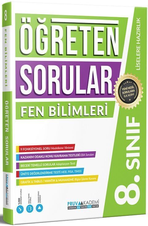Pruva Akademi 8. Sınıf Fen Bilimleri Öğreten Soru Bankası