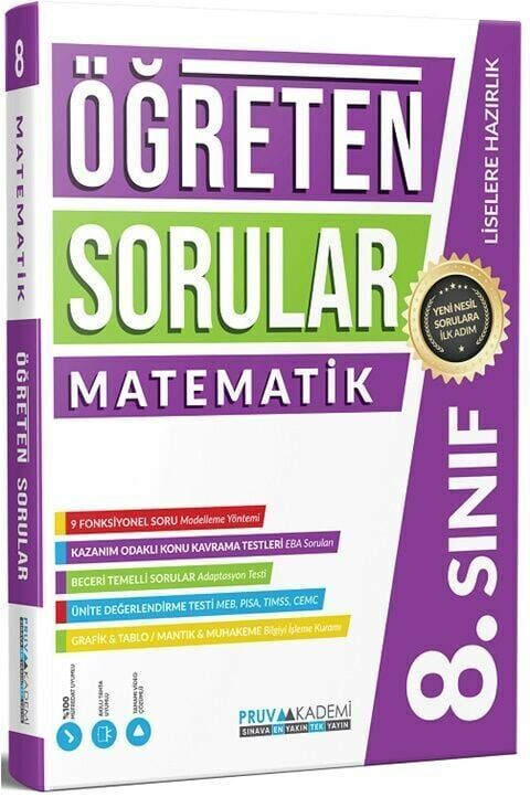 Pruva Akademi 8. Sınıf Matematik Öğreten Soru Bankası