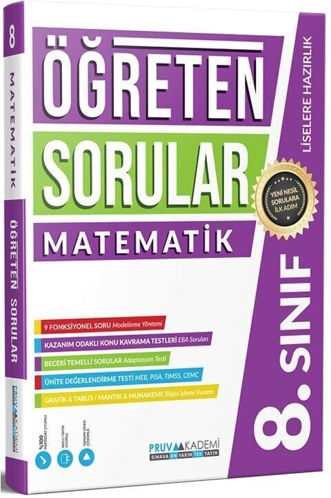 Pruva Akademi 8. Sınıf Matematik Öğreten Soru Bankası