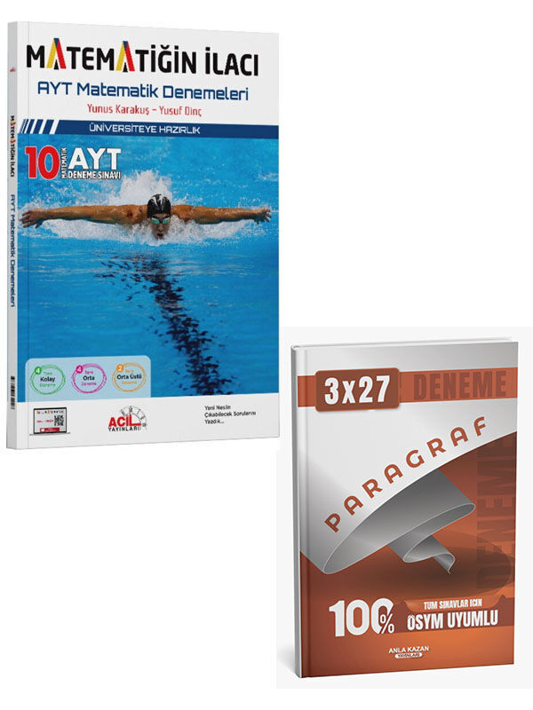 Acil 2027 AYT Matematiğin İlacı Denemeleri+Anla Kazan Paragraf Deneme