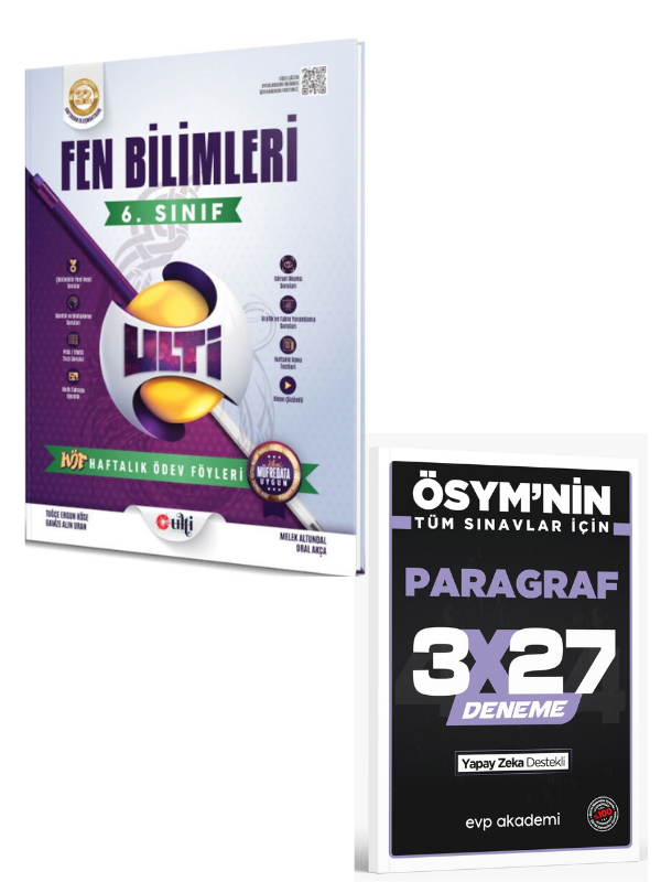 Ulti 2027 6. Sınıf Fen Bilimleri Haftalık Ödev Föyleri+ EVP Akademi Paragraf