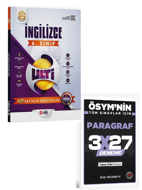 Ulti 2027 6. Sınıf İngilizce Haftalık Ödev Föyleri+ EVP Akademi Paragraf
