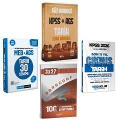 Eğit Akademi KPSS MEB-AGS Tarih Atama Serisi Soru Bankası & AGS Tarih Deneme & AGS Tarih Çıkmış Sorular Seti