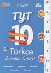 Palme Yayınları TYT Türkçe Palmetre Serisi 10 Deneme Video Çözümlü