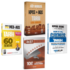 Eğit Akademi KPSS MEB-AGS Tarih Atama Serisi Soru Bankası & AGS Tarih Deneme & AGS Tarih Çıkmış Sorular Seti