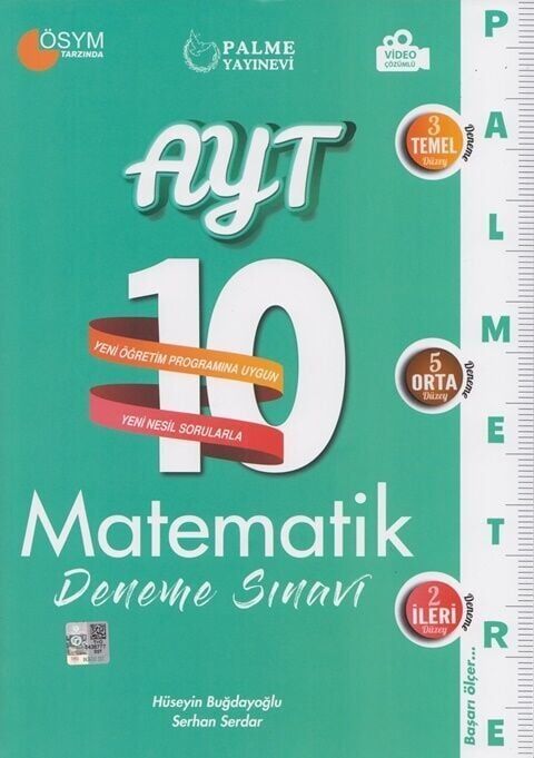 Palme Yayınları AYT Matematik Palmetre Serisi 10 Deneme Sınavı
