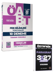 Yediiklim 2027 ÖABT MEB-AGS Fen Bilimleri Öğretmenliği 10 Deneme Çözümlü+ EVP Akademi Paragraf