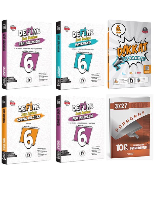 Anla Kaza + Fi 6. Sınıf Maarif Model Tüm Dersler Soru Bankası + Anla Kazan Paragraf 6 lı Set