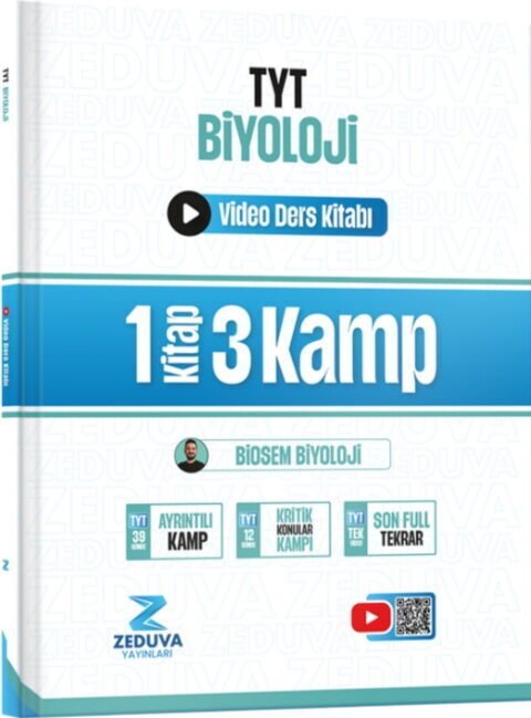 Zeduva Yayınları Biosem TYT Biyoloji 1 Kitap 3 Kamp Video Ders Kitabı