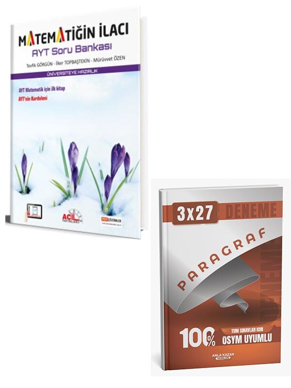 Acil 2027 AYT Matematiğin İlacı Soru Bankası+Anla Kazan Paragraf Deneme
