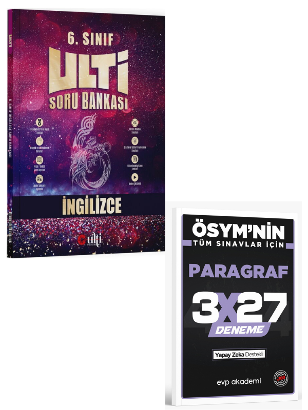 Ulti 2027 6. Sınıf İngilizce Soru Bankası+ EVP Akademi Paragraf