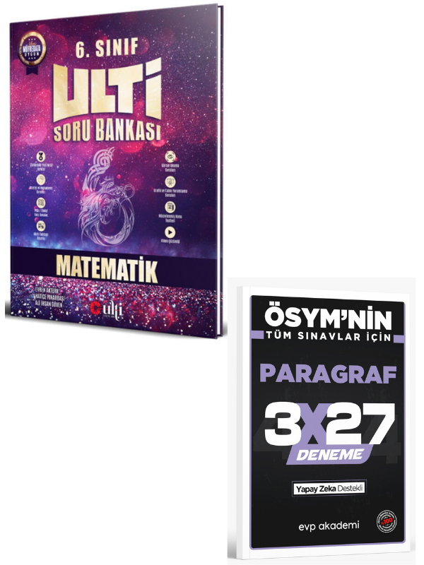 Ulti 2027 6. Sınıf Matematik Soru Bankası+ EVP Akademi Paragraf