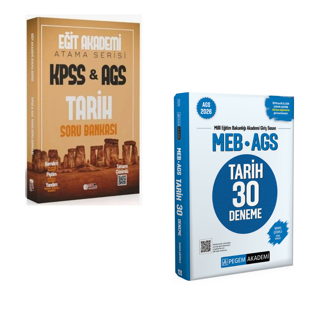 Eğit Akademi KPSS MEB-AGS Tarih Atama Serisi Soru Bankası & AGS Tarih Deneme Seti