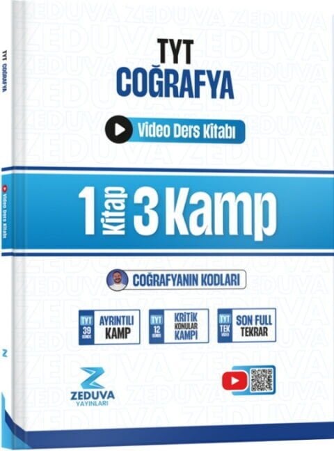 Zeduva Yayınları Coğrafyanın Kodları TYT Coğrafya 1 Kitap 3 Kamp Video Ders Kitabı
