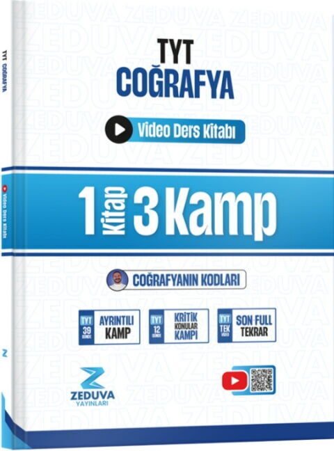 Zeduva Yayınları Coğrafyanın Kodları TYT Coğrafya 1 Kitap 3 Kamp Video Ders Kitabı