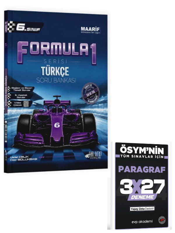 SonViraj 2027 6. Sınıf Türkçe Formula-1 Maarif Soru Bankası+ EVP Akademi Paragraf