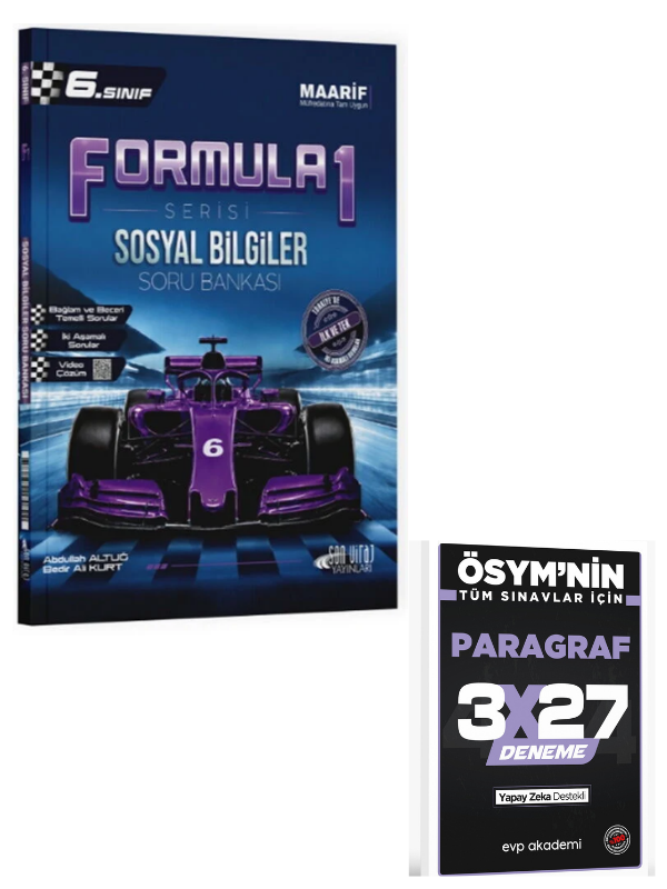 SonViraj 2027 6. Sınıf Sosyal Bilgiler Formula-1 Maarif Soru Bankası+ EVP Akademi Paragraf