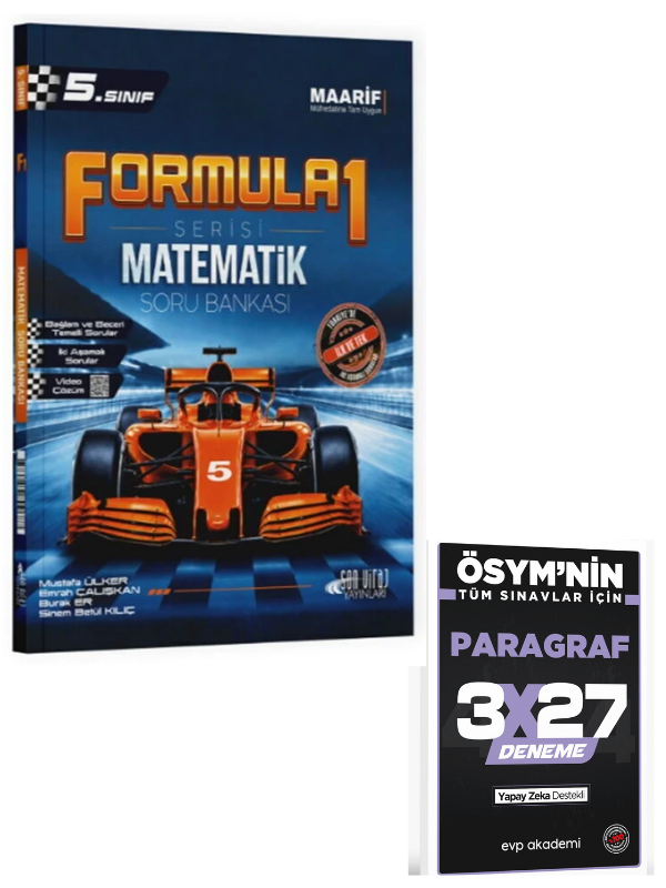 SonViraj 2027 5. Sınıf Matematik Formula-1 Maarif Soru Bankası+ EVP Akademi Paragraf