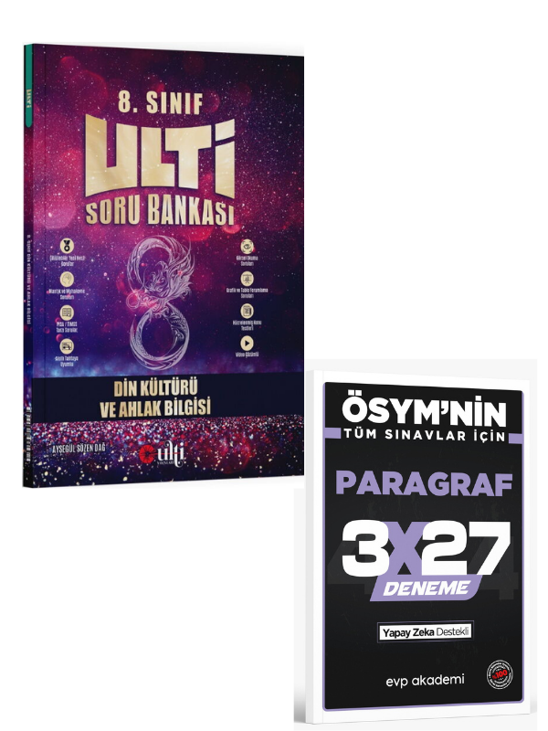 Ulti 2027 8. Sınıf LGS Din Kültürü ve Ahlak Bilgisi Soru Bankası+ EVP Akademi Paragraf
