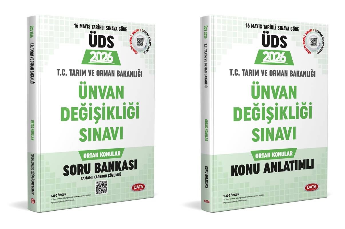 Data 2026 T.C. Tarım ve Orman Bakanlığı ÜDS Ortak Konular Soru ve Konu Data Yayınları
