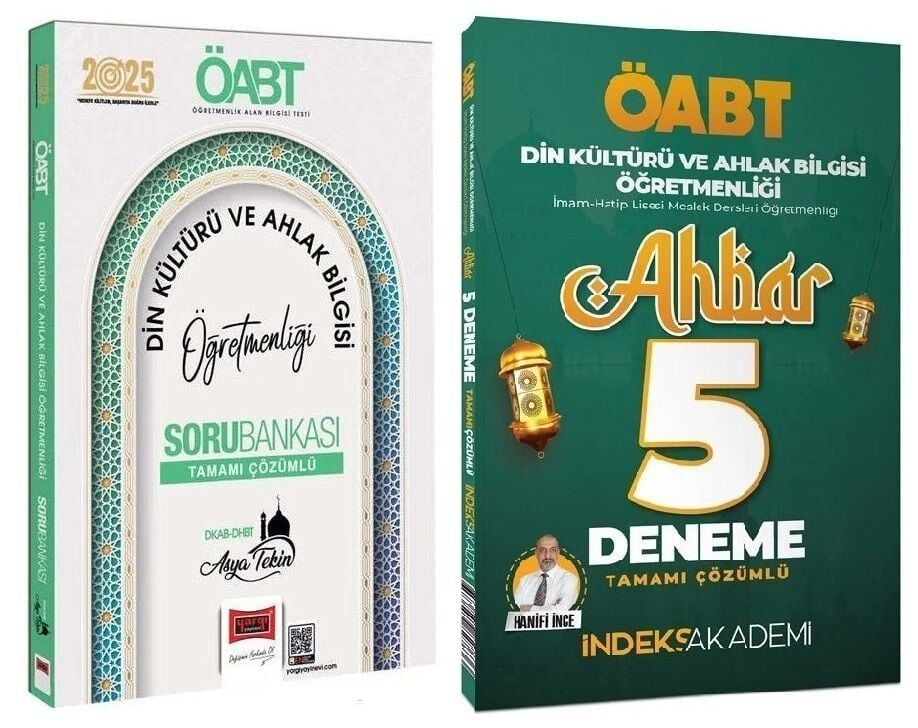 Yargı + İndeks 2025 ÖABT Din Kültürü ve Ahlak Bilgisi Soru Bankası + 5 Deneme 2 li Set - Asya Tekin Yargı + İndeks