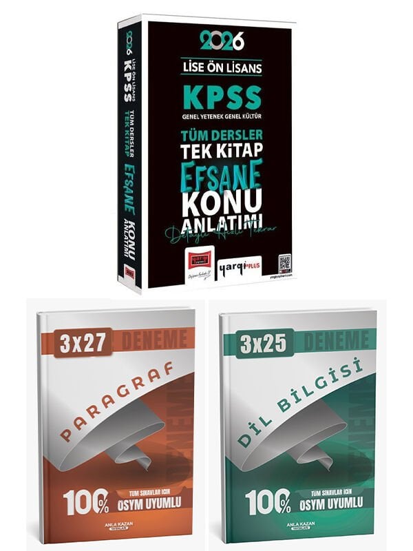 Yargı + Anla Kazan 2026 KPSS Lise Ön Lisans Tek Kitap Konu Anlatım ve Anla Kazan Deneme Seti