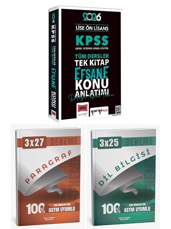 Yargı + Anla Kazan 2026 KPSS Lise Ön Lisans Tek Kitap Konu Anlatım ve Anla Kazan Deneme Seti