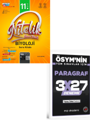 Nitelik 2027 11. Sınıf Biyoloji Beceri Temelli Soru Kitabı+ EVP Akademi Paragraf