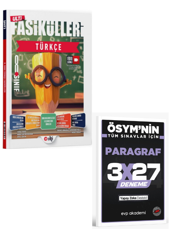 Ulti 2027 8. Sınıf Türkçe Ulti Fasikülleri+ EVP Akademi Paragraf